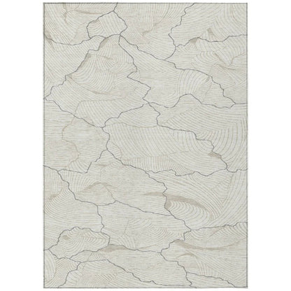 Sahari Ivory Washable Indoor-Outdoor Rug-Outdoor Rugs-LOOMLAN Rugs-2'6" x 3'10"-LOOMLAN