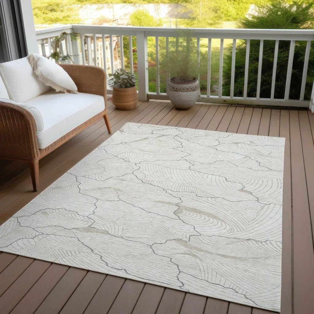 Sahari Ivory Washable Indoor-Outdoor Rug-Outdoor Rugs-LOOMLAN Rugs-LOOMLAN