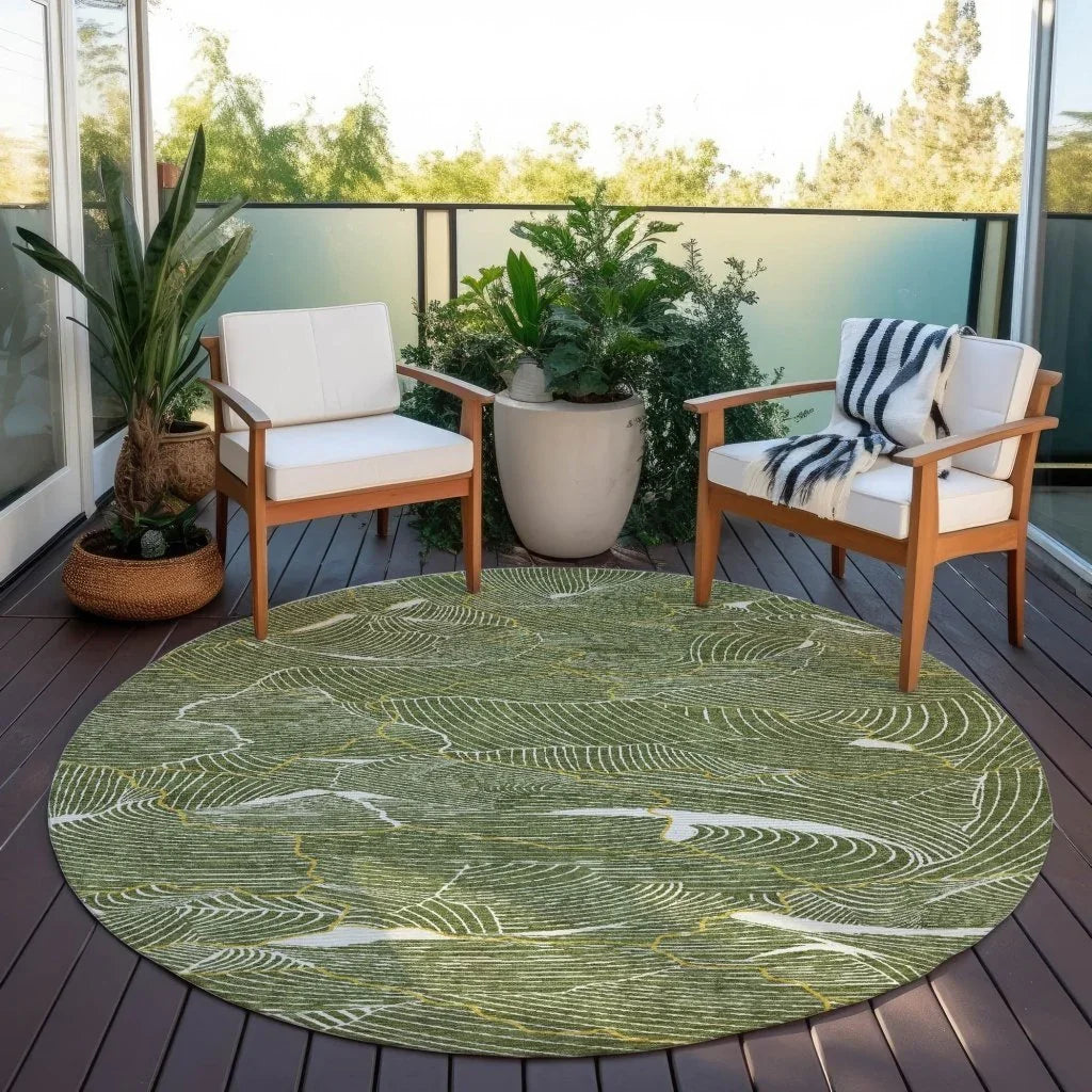 Sahari Olive Washable Indoor-Outdoor Rug-Outdoor Rugs-LOOMLAN Rugs-LOOMLAN