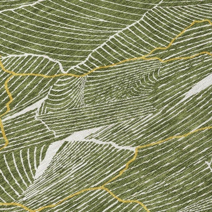 Sahari Olive Washable Indoor-Outdoor Rug-Outdoor Rugs-LOOMLAN Rugs-LOOMLAN