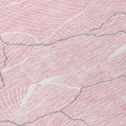 Sahari Pink Washable Indoor-Outdoor Rug-Outdoor Rugs-LOOMLAN Rugs-LOOMLAN