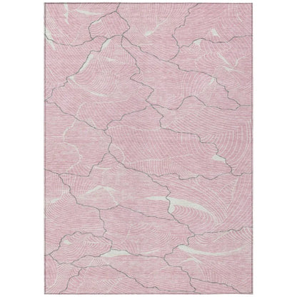 Sahari Pink Washable Indoor-Outdoor Rug-Outdoor Rugs-LOOMLAN Rugs-2'6" x 3'10"-LOOMLAN