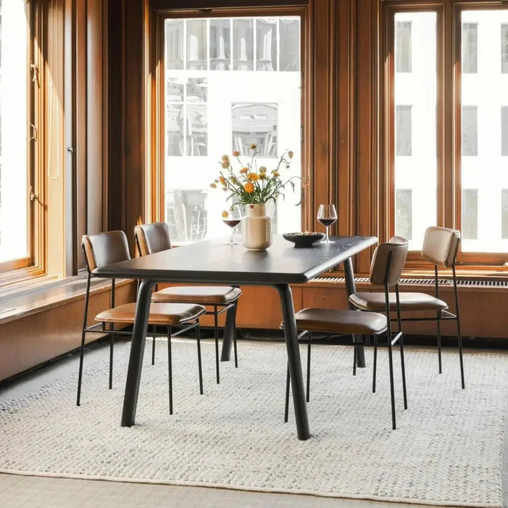 Sailor Leather Armless Dining Chair Set of 2 - LOOMLAN - Moe's Home - Dining Chairs