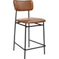 Sailor Top Grain Brown Leather Counter Stool - LOOMLAN - Moe's Home - Counter Stools
