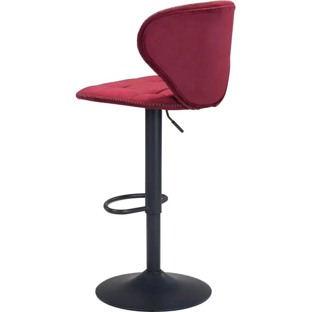 Salem Bar Chair Red - LOOMLAN - Zuo Modern - Bar Stools