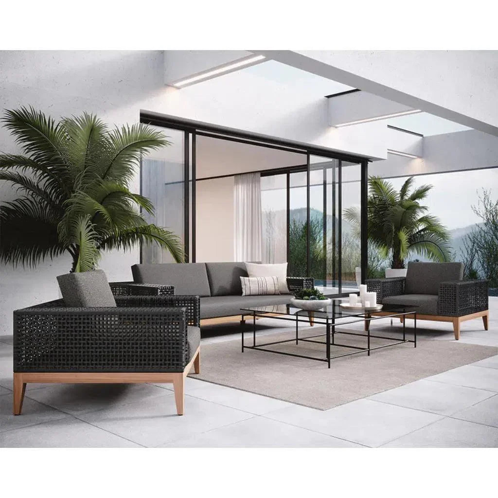 Salerno Fabric Outdoor Couch - LOOMLAN - SUNPAN - Outdoor Sofas & Loveseats