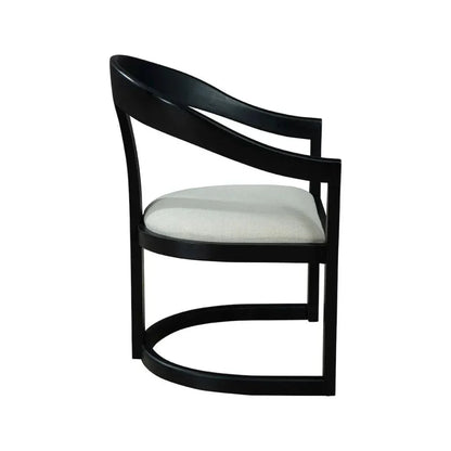 Salida Linen Black Dining Chair - LOOMLAN - Furniture Classics - Dining Chairs