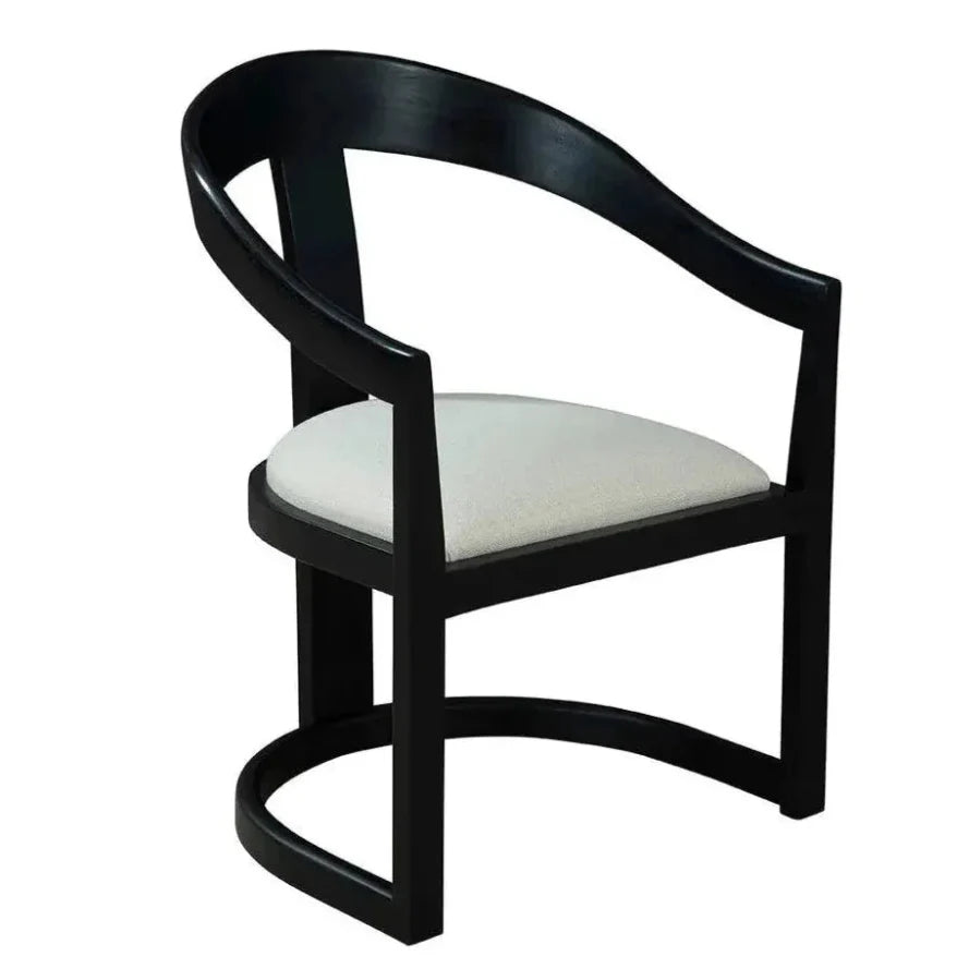 Salida Linen Black Dining Chair - LOOMLAN - Furniture Classics - Dining Chairs