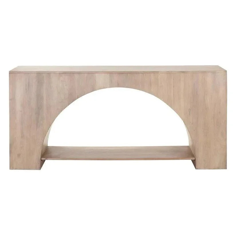 Salma Console Table SolidWood Whitewash - LOOMLAN - SUNPAN - Console Tables