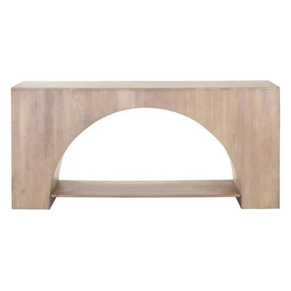Salma Console Table SolidWood Whitewash - LOOMLAN - SUNPAN - Console Tables