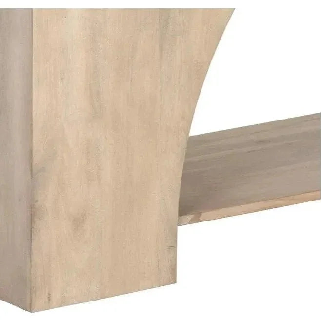 Salma Console Table SolidWood Whitewash - LOOMLAN - SUNPAN - Console Tables