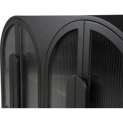 Salone Wood and Glass Black Sideboard - LOOMLAN - Moe's Home - Sideboards