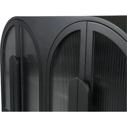 Salone Wood and Glass Black Cabinet - LOOMLAN - Moe's Home - Accent Cabinets