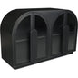 Salone Wood and Glass Black Cabinet - LOOMLAN - Moe's Home - Accent Cabinets