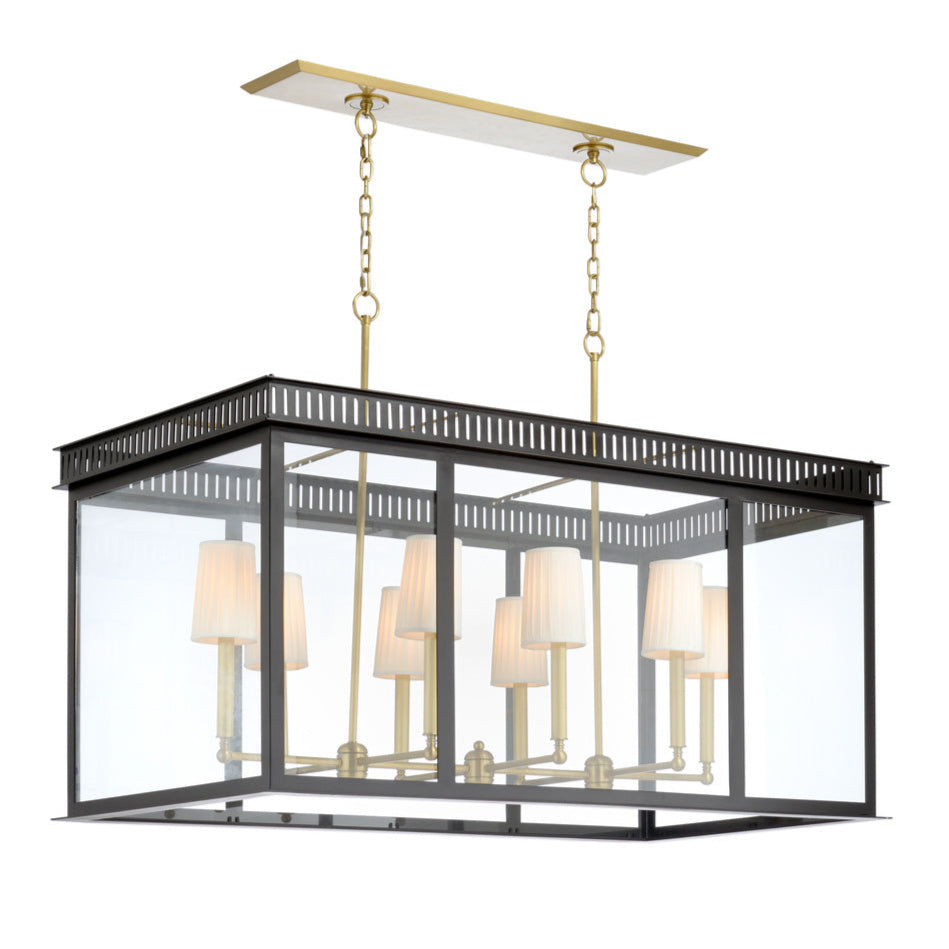 Salt Run Brass Black Lantern-Lanterns-Wildwood-LOOMLAN