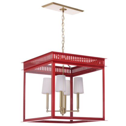 Salt Run Brass Red Lantern-Lanterns-Wildwood-LOOMLAN