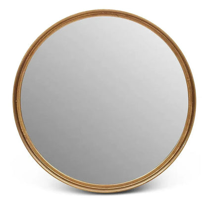 Samar Reclaimed Aluminum Round Mirror - LOOMLAN - Urbia - Wall Mirrors