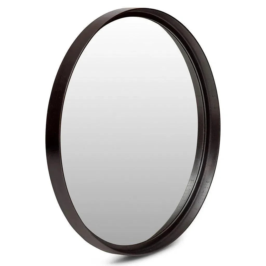 Samar Reclaimed Aluminum Round Mirror - LOOMLAN - Urbia - Wall Mirrors