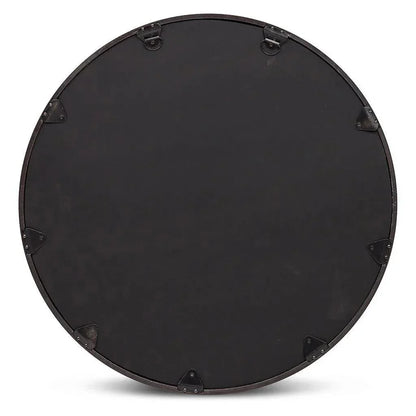 Samar Reclaimed Aluminum Round Mirror - LOOMLAN - Urbia - Wall Mirrors