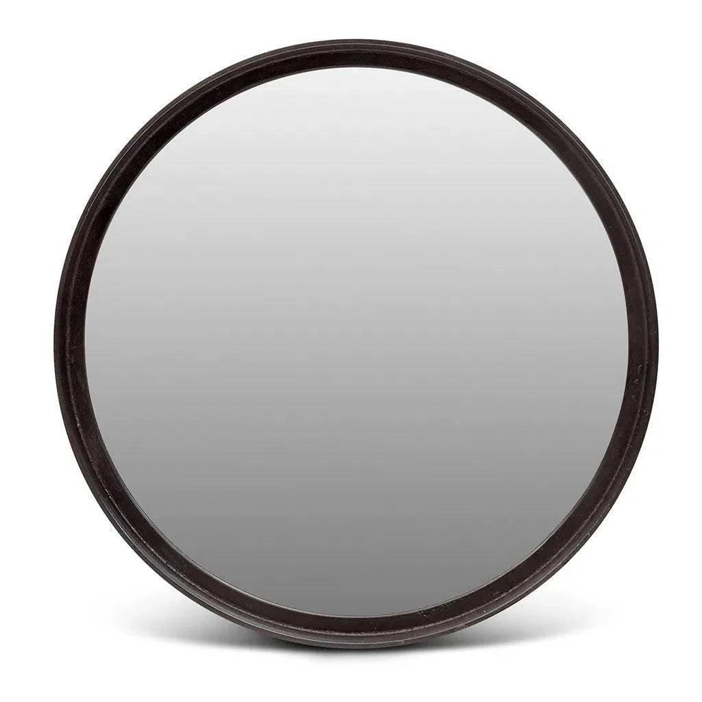 Samar Reclaimed Aluminum Round Mirror - LOOMLAN - Urbia - Wall Mirrors