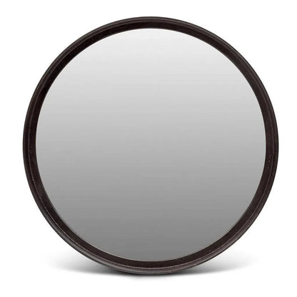 Samar Reclaimed Aluminum Round Mirror - LOOMLAN - Urbia - Wall Mirrors