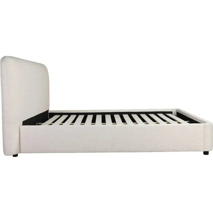 Samara Wood Cream Bed - LOOMLAN - Moe's Home - Beds