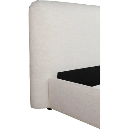 Samara Wood Cream Bed - LOOMLAN - Moe's Home - Beds