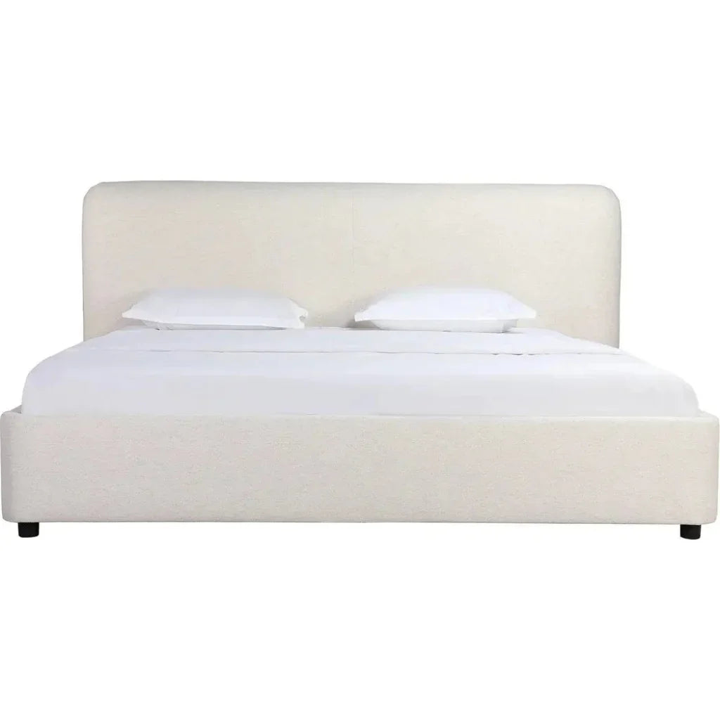 Samara Wood Cream Bed - LOOMLAN - Moe's Home - Beds