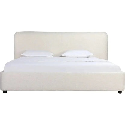 Samara Wood Cream Bed - LOOMLAN - Moe's Home - Beds