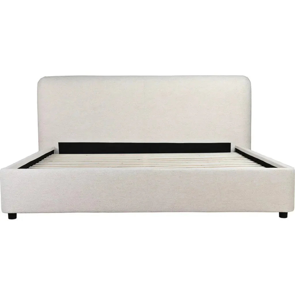Samara Wood Cream Bed - LOOMLAN - Moe's Home - Beds