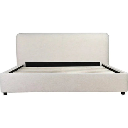 Samara Wood Cream Bed - LOOMLAN - Moe's Home - Beds