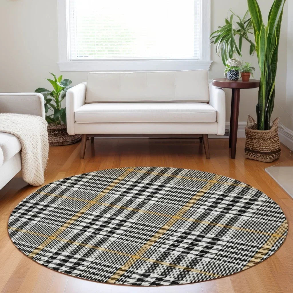 Samira Black Washable Indoor-Outdoor Rug-Outdoor Rugs-LOOMLAN Rugs-LOOMLAN
