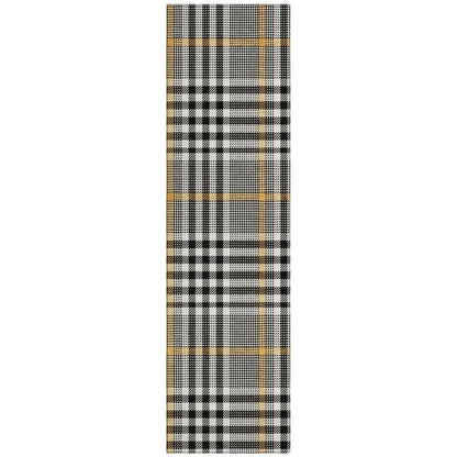 Samira Black Washable Indoor-Outdoor Rug-Outdoor Rugs-LOOMLAN Rugs-2'3" x 7'6"-LOOMLAN