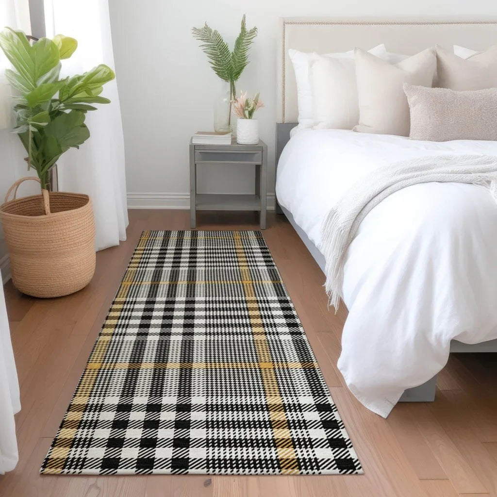 Samira Black Washable Indoor-Outdoor Rug-Outdoor Rugs-LOOMLAN Rugs-LOOMLAN