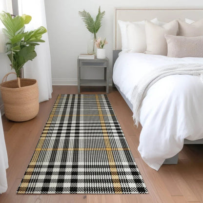 Samira Black Washable Indoor-Outdoor Rug-Outdoor Rugs-LOOMLAN Rugs-LOOMLAN