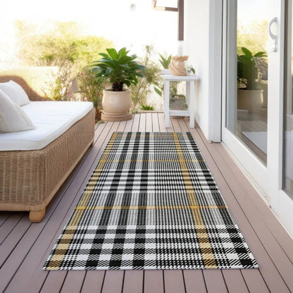 Samira Black Washable Indoor-Outdoor Rug-Outdoor Rugs-LOOMLAN Rugs-LOOMLAN
