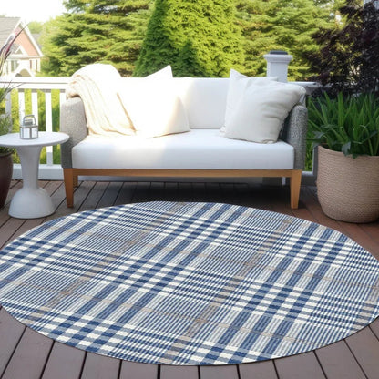 Samira Blue Washable Indoor-Outdoor Rug-Outdoor Rugs-LOOMLAN Rugs-LOOMLAN