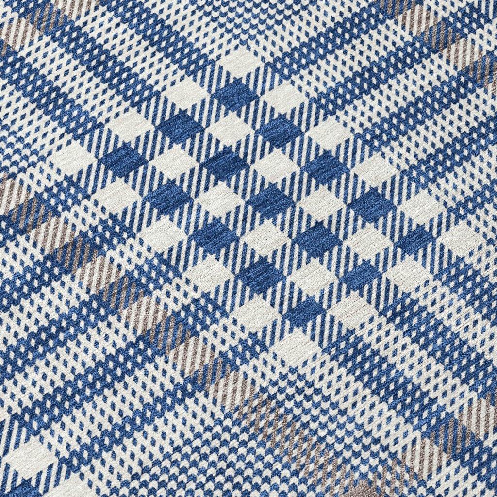 Samira Blue Washable Indoor-Outdoor Rug-Outdoor Rugs-LOOMLAN Rugs-LOOMLAN
