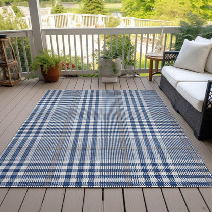 Samira Blue Washable Indoor-Outdoor Rug-Outdoor Rugs-LOOMLAN Rugs-LOOMLAN