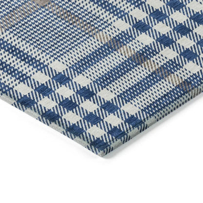 Samira Blue Washable Indoor-Outdoor Rug-Outdoor Rugs-LOOMLAN Rugs-LOOMLAN