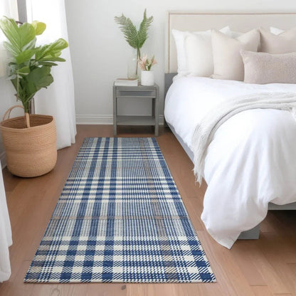 Samira Blue Washable Indoor-Outdoor Rug-Outdoor Rugs-LOOMLAN Rugs-LOOMLAN
