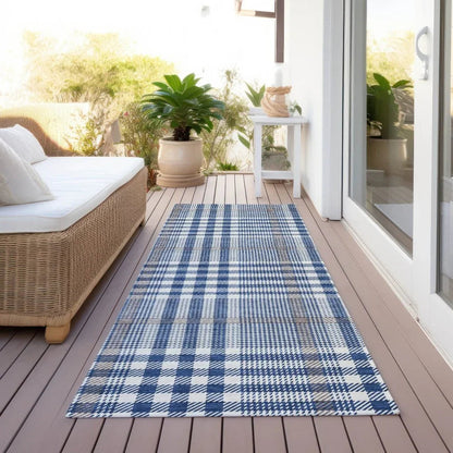 Samira Blue Washable Indoor-Outdoor Rug-Outdoor Rugs-LOOMLAN Rugs-LOOMLAN