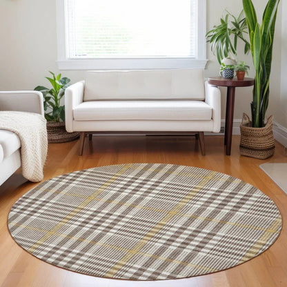 Samira Brown Washable Indoor-Outdoor Rug-Outdoor Rugs-LOOMLAN Rugs-LOOMLAN