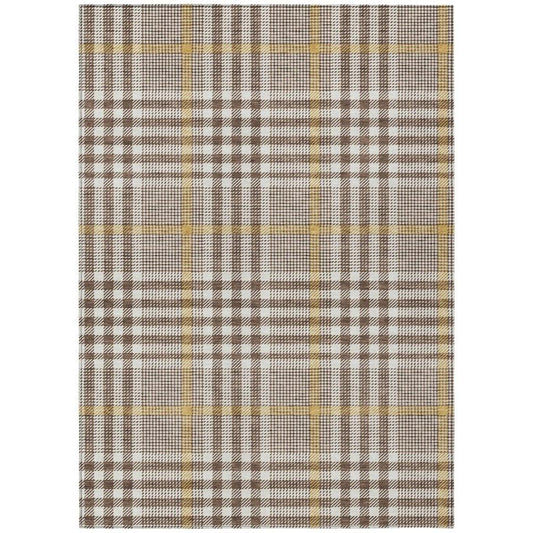 Samira Brown Washable Indoor-Outdoor Rug-Outdoor Rugs-LOOMLAN Rugs-2'6" x 3'10"-LOOMLAN