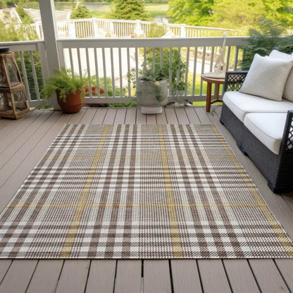 Samira Brown Washable Indoor-Outdoor Rug-Outdoor Rugs-LOOMLAN Rugs-LOOMLAN