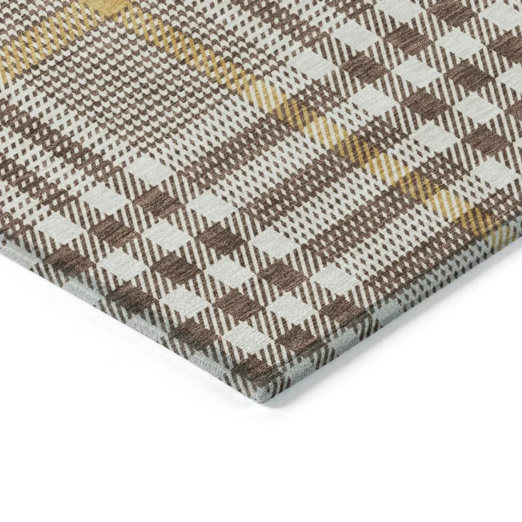 Samira Brown Washable Indoor-Outdoor Rug-Outdoor Rugs-LOOMLAN Rugs-LOOMLAN