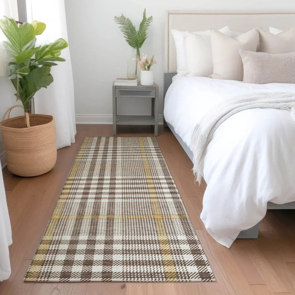Samira Brown Washable Indoor-Outdoor Rug-Outdoor Rugs-LOOMLAN Rugs-LOOMLAN