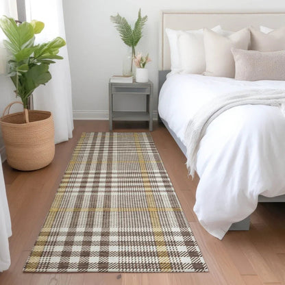 Samira Brown Washable Indoor-Outdoor Rug-Outdoor Rugs-LOOMLAN Rugs-LOOMLAN