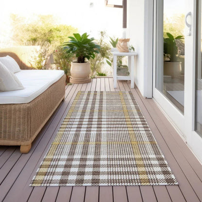 Samira Brown Washable Indoor-Outdoor Rug-Outdoor Rugs-LOOMLAN Rugs-LOOMLAN