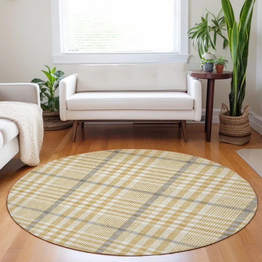 Samira Gold Washable Indoor-Outdoor Rug-Outdoor Rugs-LOOMLAN Rugs-LOOMLAN